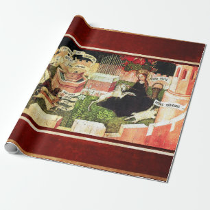 JAHRESZEIT ALS MYSTISCHE HUNT VON UNICORN GESCHENKPAPIER