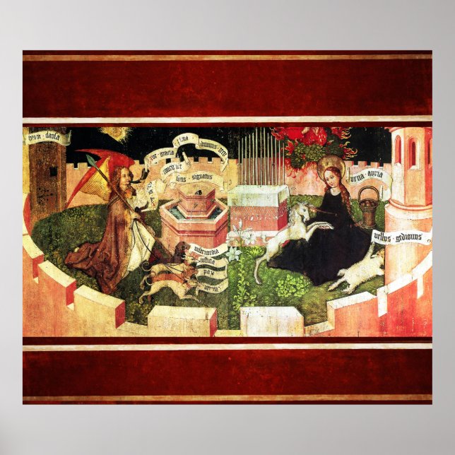 JAHRESZEIT ALS MYSTISCHE HUNT VON UNICORN POSTER (Vorne)