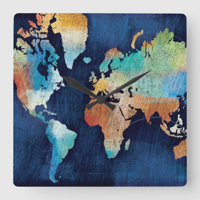 Jahreszeit-Änderung Quadratische Wanduhr (Vorderseite)