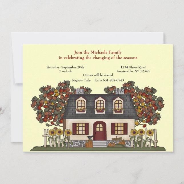 Jahreszeit-Änderungs-Einladung Einladung (Vorderseite)