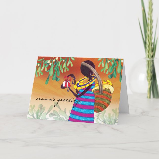 Jahreszeit der Freude Feiertagskarte (Vorderseite)