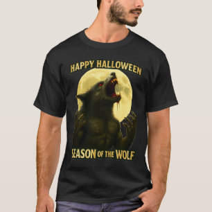 Jahreszeit des Wolf glücklichen Halloween T-Shirt