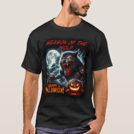 Jahreszeit des Wolf glücklichen Halloween T-Shirt
