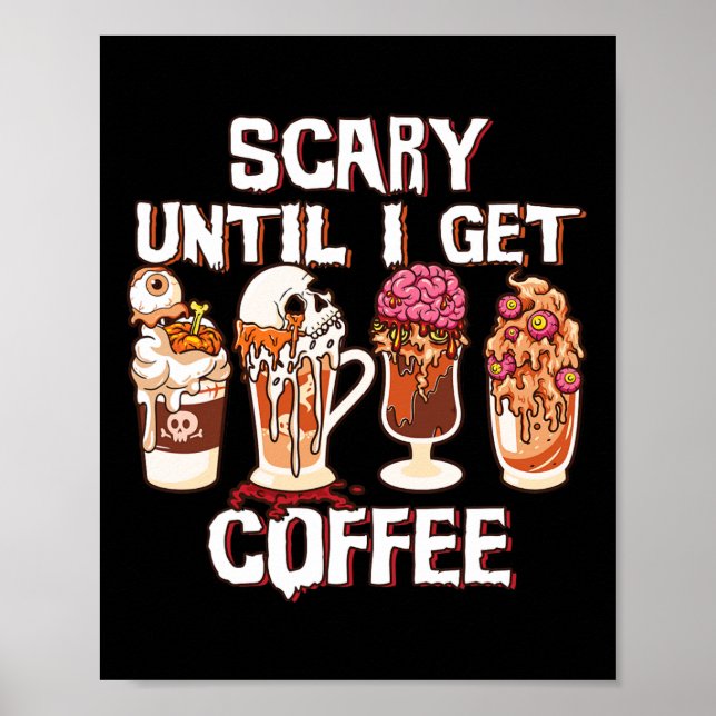 Jahreszeit Latte Fall Halloween Beängstigend, bis  Poster (Vorne)