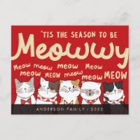 Jahreszeit: Meowwy Funny Niedlich Cats Caroling