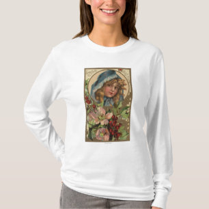 Jahreszeiten GreetingsGirl in einer Haube T-Shirt