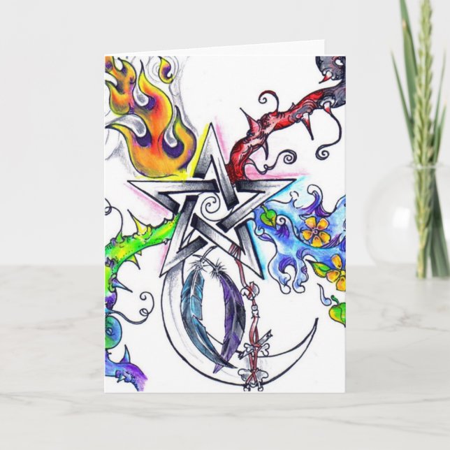 Jahreszeiten im Stern Karte (Vorderseite)