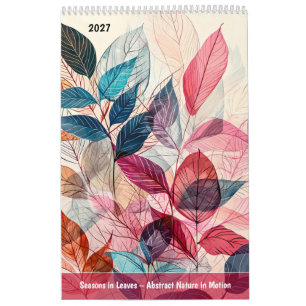 Jahreszeiten in Blättern – Abstrakte Natur in Bewe Kalender