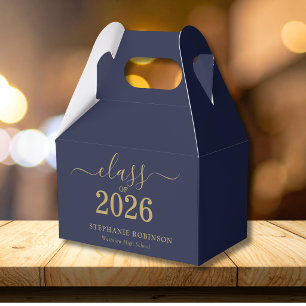 Jahrgang 2026 Blue Gold Script-Abschlussfeier Geschenkschachtel