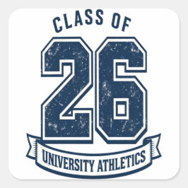 Jahrgang 2026 – Graduate Pride College Quadratischer Aufkleber