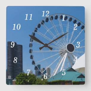 Jahrhundertfahrradhalle Quadratische Wanduhr