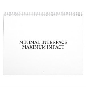 Jährliche Architektur Minimale Schnittstellenvis Kalender