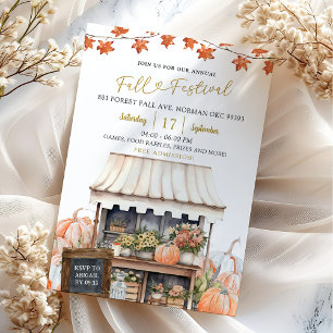 Jährliche Herbstfestspiele Pumpkin Herbsteinladung Einladung