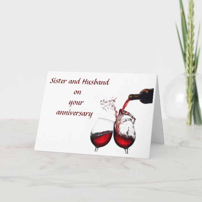 *JÄHRLICHE LIEBE* SCHWESTER/HUSBAND KARTE (Vorderseite)