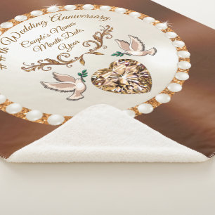 Jährliche, Personalisierte Geschenke zum Hochzeit Sherpadecke