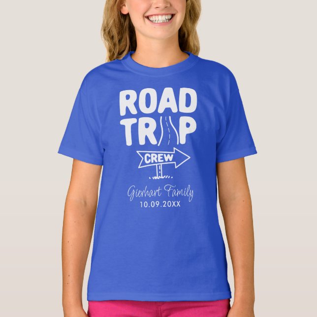 Jährliche Reise Familie Road Typografie Custom Vac T-Shirt (Vorderseite)
