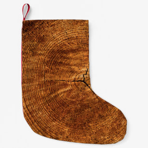 Jährliche Ringe Baumstruktur Kleiner Weihnachtsstrumpf