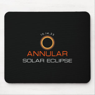Jährliche Solarzelle Eclipse 14. Oktober Astronomi Mousepad