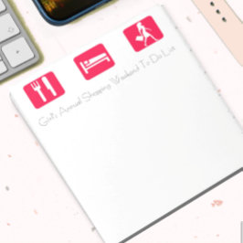 Jährliche Wochenendeinkaufsreise für Mädchen Notizblock