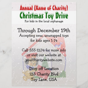 Jährliche Wohltätigkeit Weihnachtsspielzeug-Laufwe Flyer