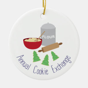 Jährlicher Cookie-Austausch Keramik Ornament