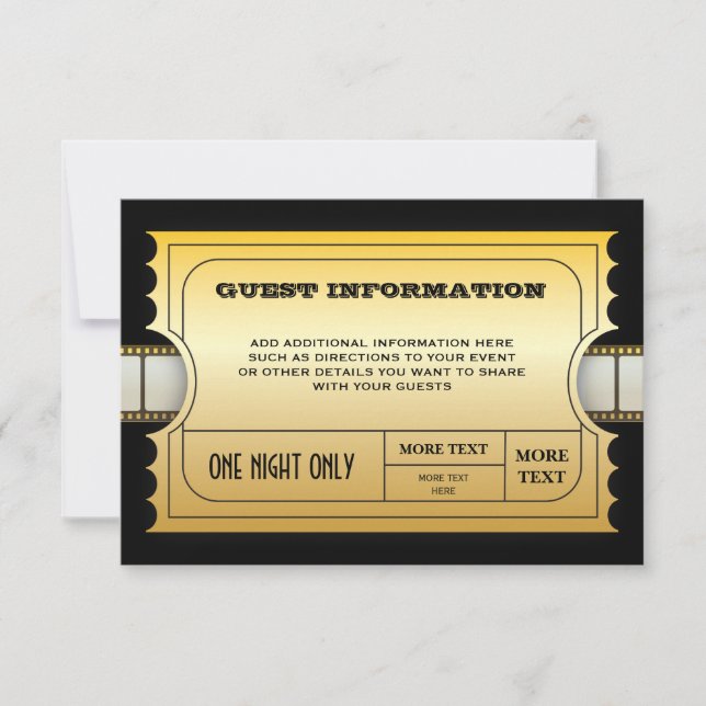 Jährlicher Film spricht Party goldenen Einladung (Vorderseite)