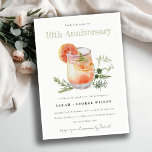 Jährlicher Jubiläumsjubiläum eines orangefarbenen  Einladung<br><div class="desc">Elegante Watercolor Fruity Cocktail Theme Collection.- Es ist eine elegante königliche Schrift Aquarell Illustration von pastellfarbenen Cocktails, umgeben von Kräutern und grünen Pflanze perfekt für Ihre Cocktail-themed Party. Es ist sehr einfach, mit Ihren persönlichen Daten zu personalisieren. Wenn Sie ein anderes passendes Produkt oder eine Anpassung benötigen, wenden Sie sich...</div>