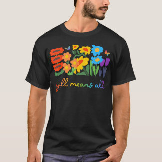 Jährlicher LGBTQ-Diversity bedeutet alle Blume T-Shirt