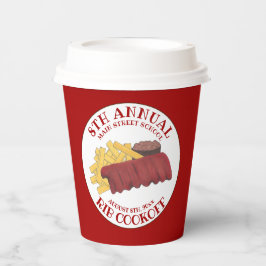Jährlicher Rib Cookoff GRILLEN Spare Ribs Grillwet Pappbecher