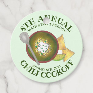 Jährliches Chili-Cookoff Kochen von der Schüssel G Geschenkanhänger