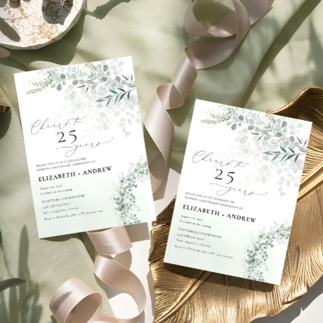 Jährliches Jubiläum der Eukalyptus Einladung (Von Creator hochgeladen)