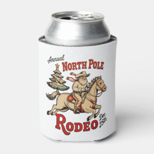 Jährliches North Pole Rodeo 25. Dez. Cowboy Santa Dosenkühler