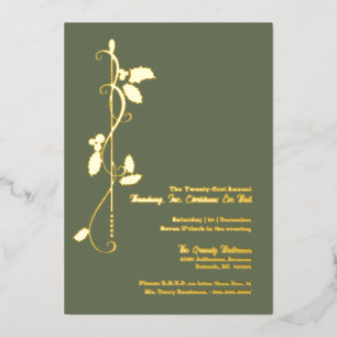 Jährliches Weihnachts-Party Folieneinladung