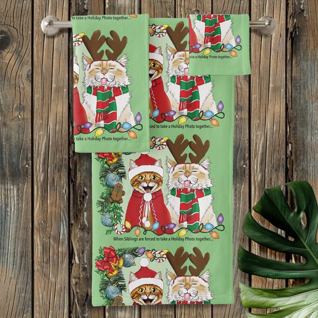 Jährliches Weihnachtsfest-Foto Badhandtuch Set (Von Creator hochgeladen)