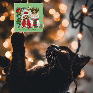 Jährliches Weihnachtsfest-Foto Keramikornament