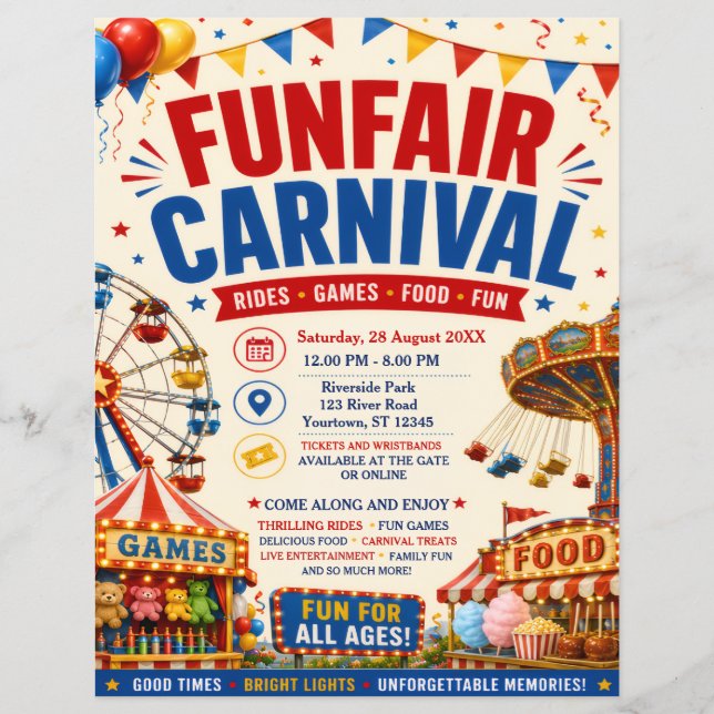 Jahrmarkt Karneval Flyer (Vorne)