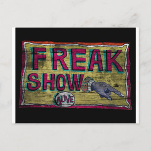 Jahrmarktsbanner im Vintage-Stil Postkarte