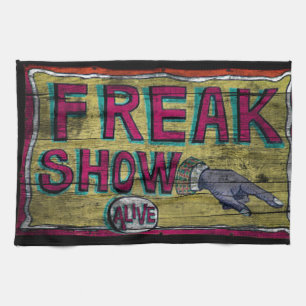 Jahrmarktschau Vintage Banner Geschirrtuch