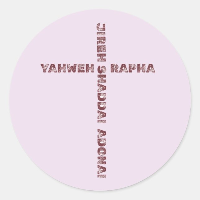 Jahwe Rapha Jireh Christlich Runder Aufkleber (Vorderseite)