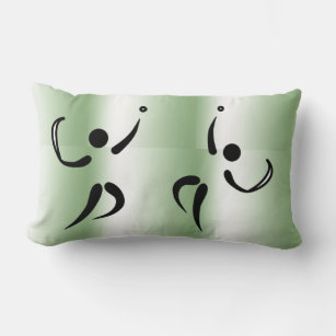 Jai Alai Green Lumbar Pillow Lendenkissen