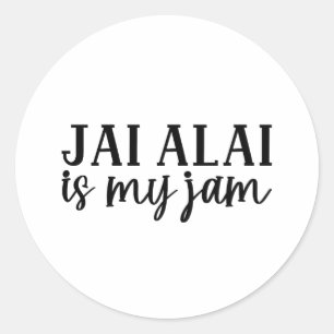 Jai Alai ist mein Jam Funny Runder Aufkleber