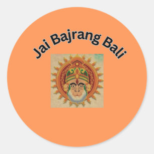 Jai bajrang bali runder aufkleber