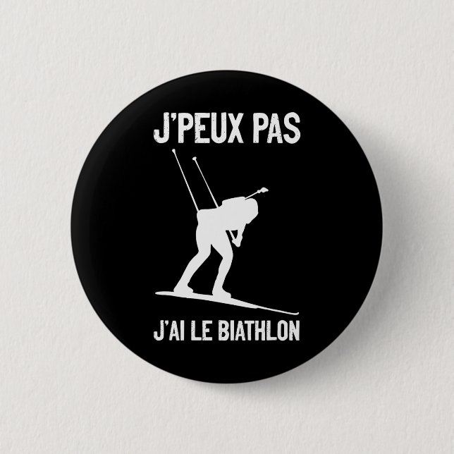 J'ai Biathlon Wintersport Langlauf Button (Vorderseite)