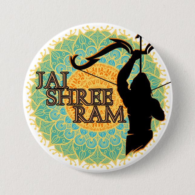 Jai Shree Ram Button (Vorderseite)