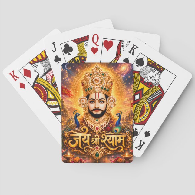 Jai Shri Khatu Shyam Ji Devotionalkunst Spielkarten (Rückseite)