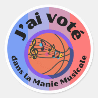 J'ai voté! Generic Manie Musicale Aufkleber