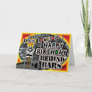 Jailbird Birthday Card Karte