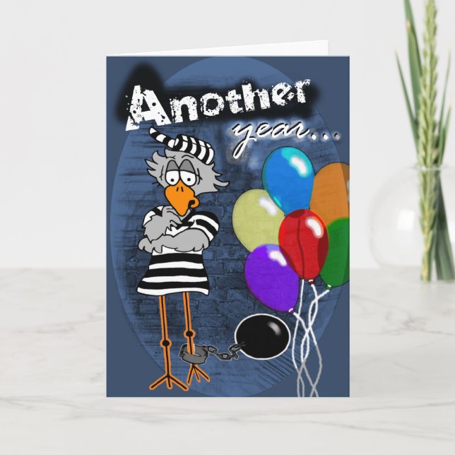 Jailbird Birthday Card Karte (Vorderseite)