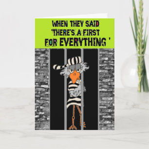 Jailbird Greeting Card Karte