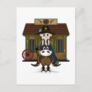 Jailhouse Cowboy on Horse Postcard Postkarte